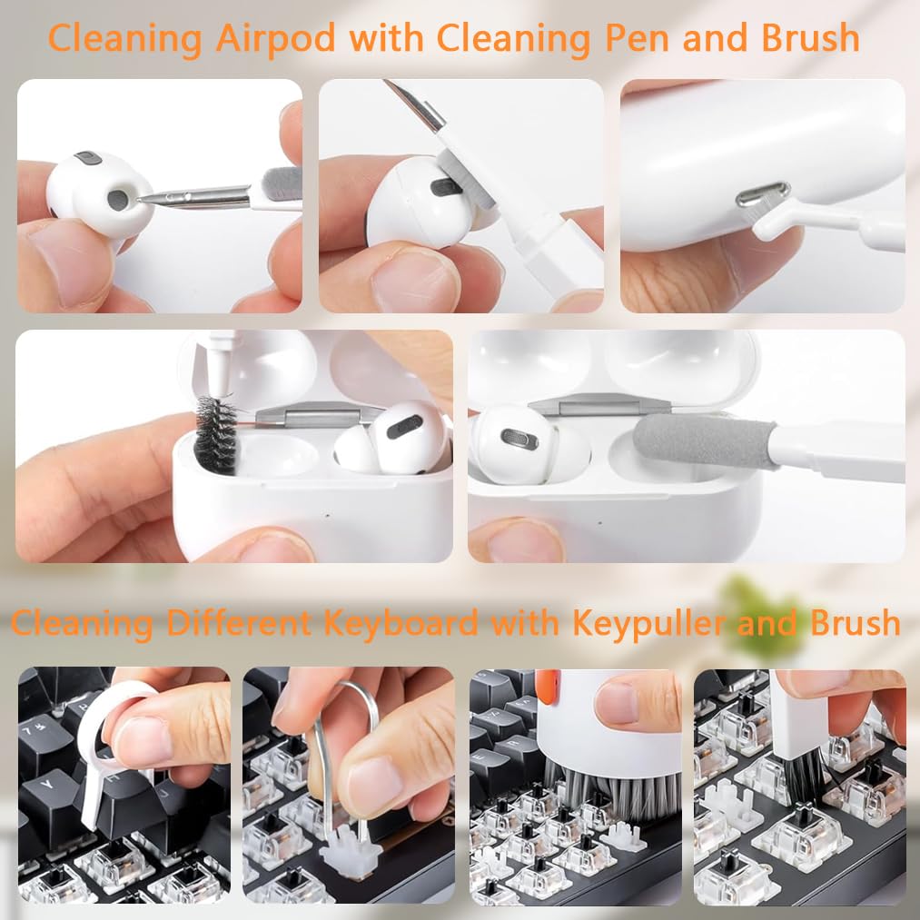 32-in-1 Multifunctional Cleaning Kit - Phone, Computer & Headphone Cleaner for All Electronics Ideal for iPhone, MacBook & Gaming PC