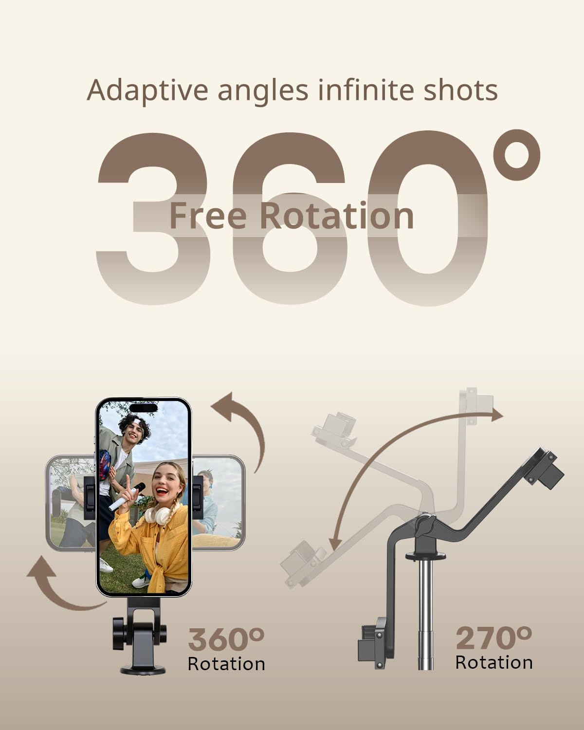 UBeesize Selfie Stick Tripod for iPhone and Android, 52'' Extendable Phone Tripod Stand with Remote, Portable Selfie Sticks with Phone Holder