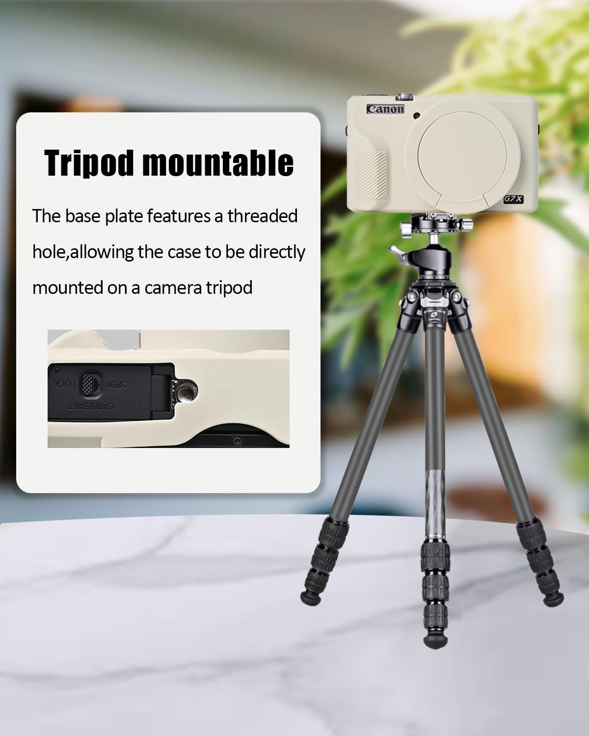 EONORY Camera Case for G7X Mark III Camera, Anti-Scratch Slim Fit Soft Sleeve, Silicone Protective Cover with Removable Lens Cover and Strap Wrist