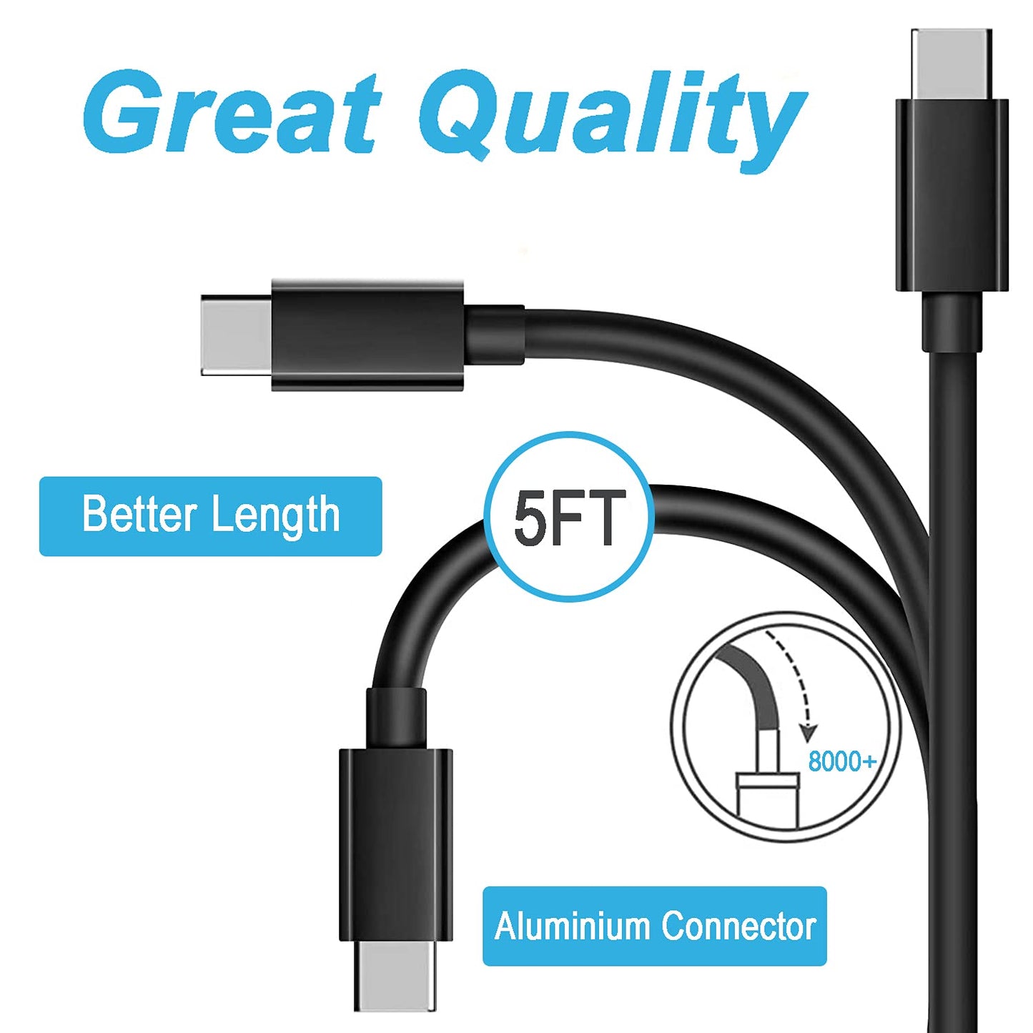 KUEVKA 6Ft USB-C Wall Charger Cable Compatible for Lively Jitterbug Smart 4, Jitterbug Lively Smart 3rd Generation, Jitterbug Flip 2nd Generation USB