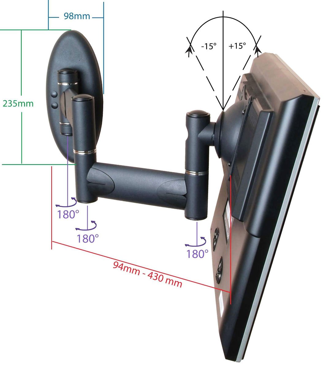 Premier Mounts 15" to 37" Swingout Arm