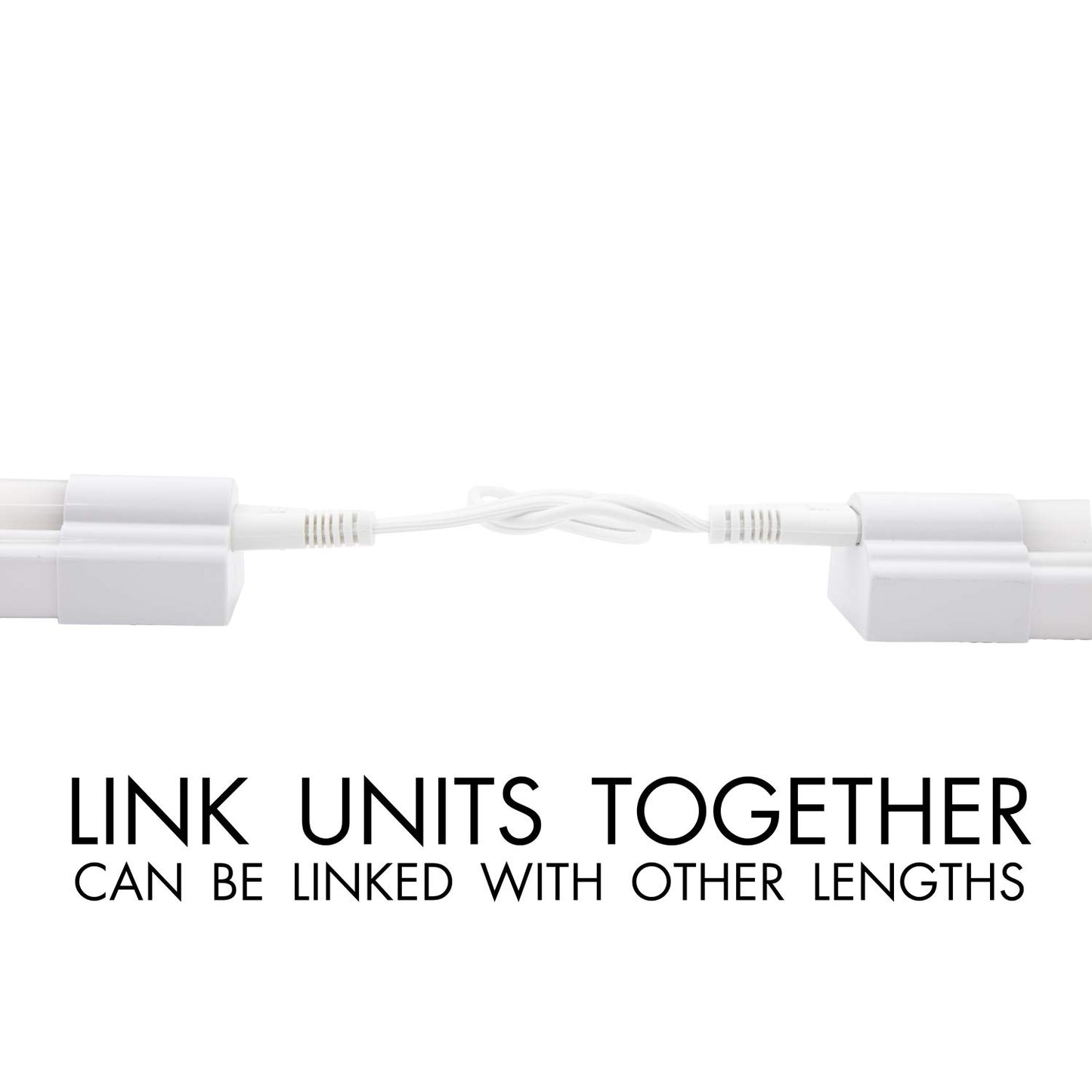 Maxxima 24 inch Linkable LED Under Cabinet Light, 1200 Lumens, Warm White 3000K, White, On/Off Switch, Plug in