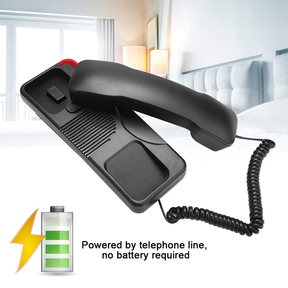 Telephone Extension,Landline Telephone,Corded Phone with Large Number Buttons for Hotel, Family,Business, The Phone can be puted on The Desk or