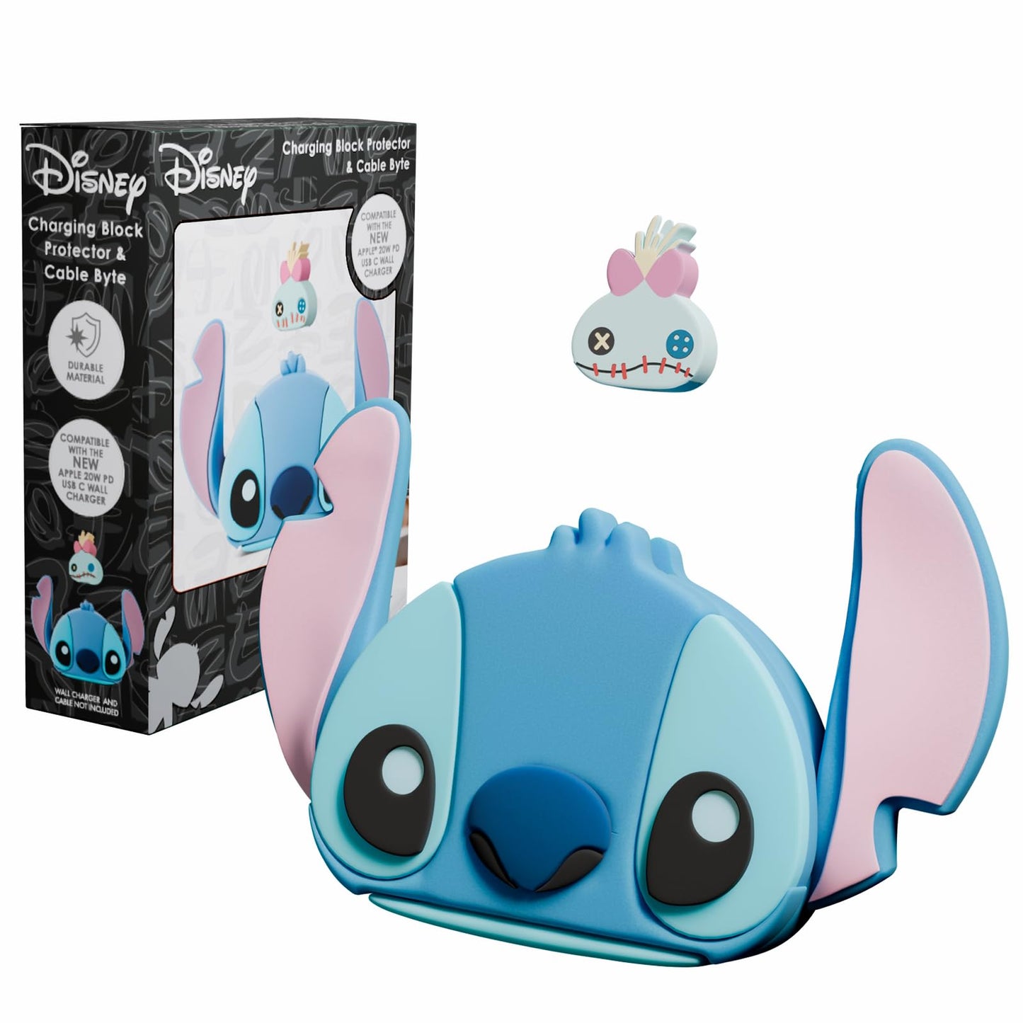 Lilo and Stitch Charger Case & Cable Protector Byte Set, Charger Cord Protector for Disney Gifts for Women Adults, Men, and All Disney Lovers Stitch