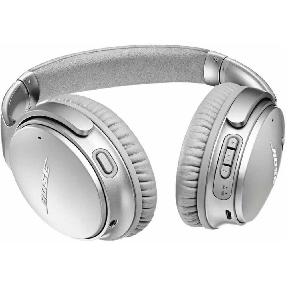 Bose QuietComfort 35 II Noise Cancelling Bluetooth Headphones- Wireless, Over Ear Headphones with Built in Microphone and Alexa Voice Control, Silver