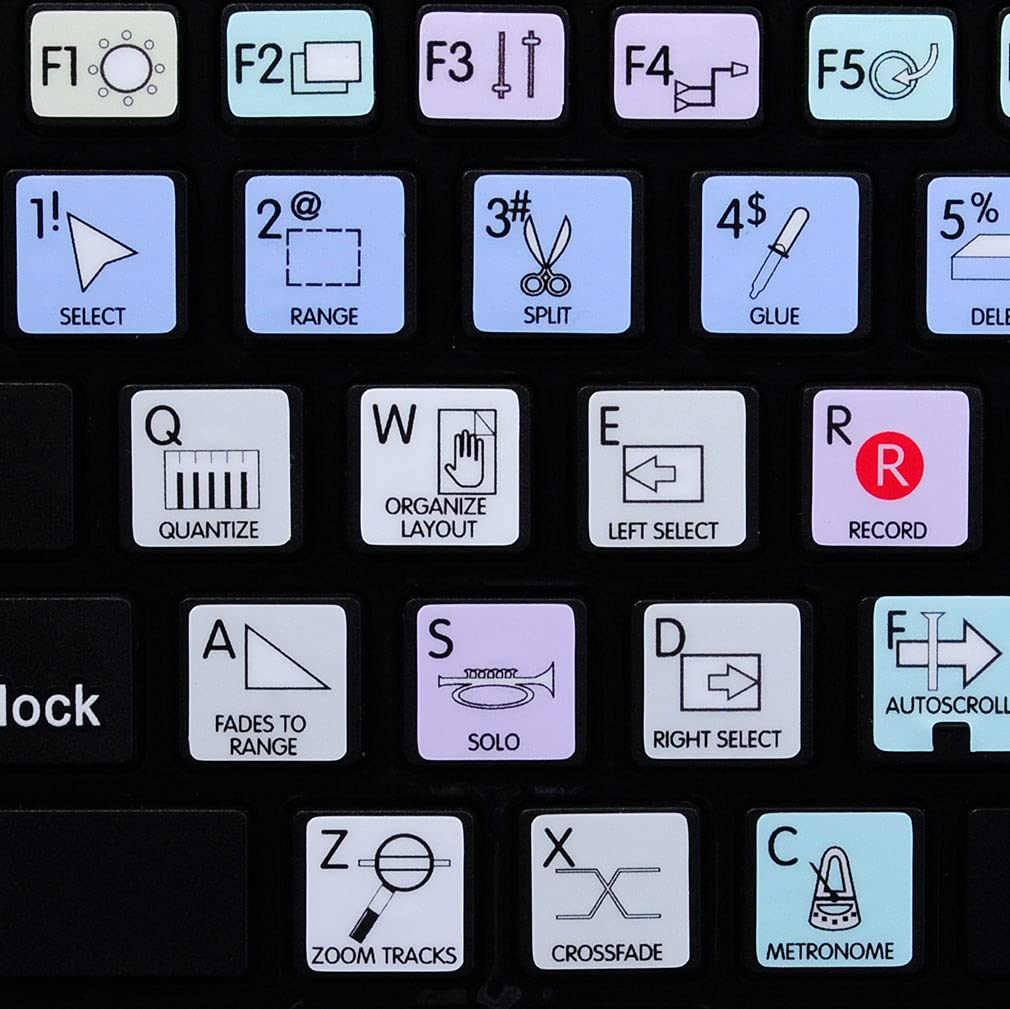 Steinberg CUBASE/NUENDO Galaxy Series NEW Keyboard Stickers Shortcuts 12X12 Size
