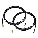 BINGFU SMA Male to SMA Female Bulkhead Mount RG174 Antenna Extension Cable 3m 10 feet (2-Pack) Compatible with 4G LTE Router Gateway Modem Mobile