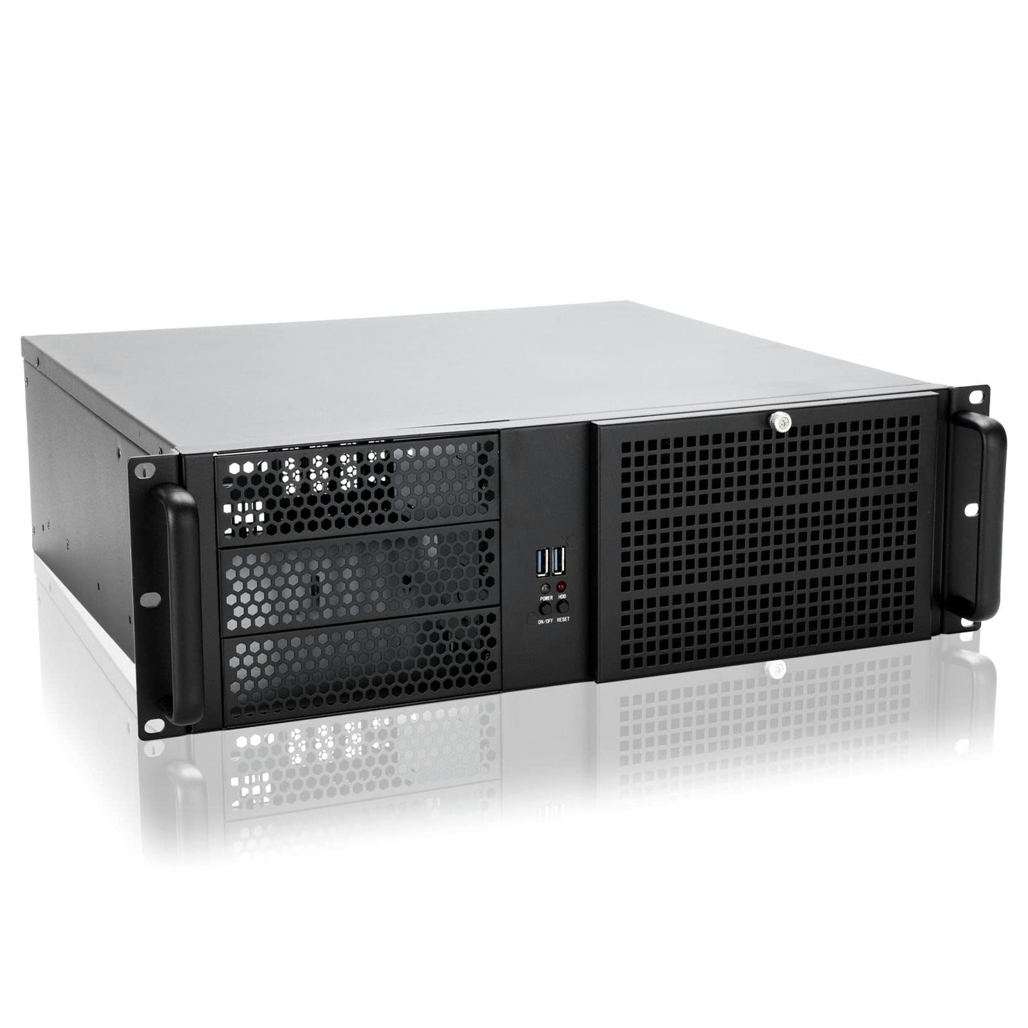 RackChoice 3U Server Chassis Rackmount Case with 3x5.25+4x3.5 Support ATX/MATX/MiniITX M/B and SFX Power Supply, dust Filter Bracket infront Easy