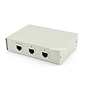 CablesOnline Compact 2-Way RJ45 Ethernet Network Push Button Metal Mini Switch Box (SB-034P)