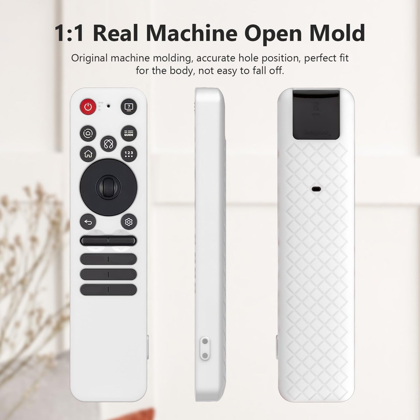 JCMOYUTY Case for LG MR25GA Remote, Protective Sleeve for 2025 LG OLED Smart TV C5 B5 G5 M5 Series Remote, White