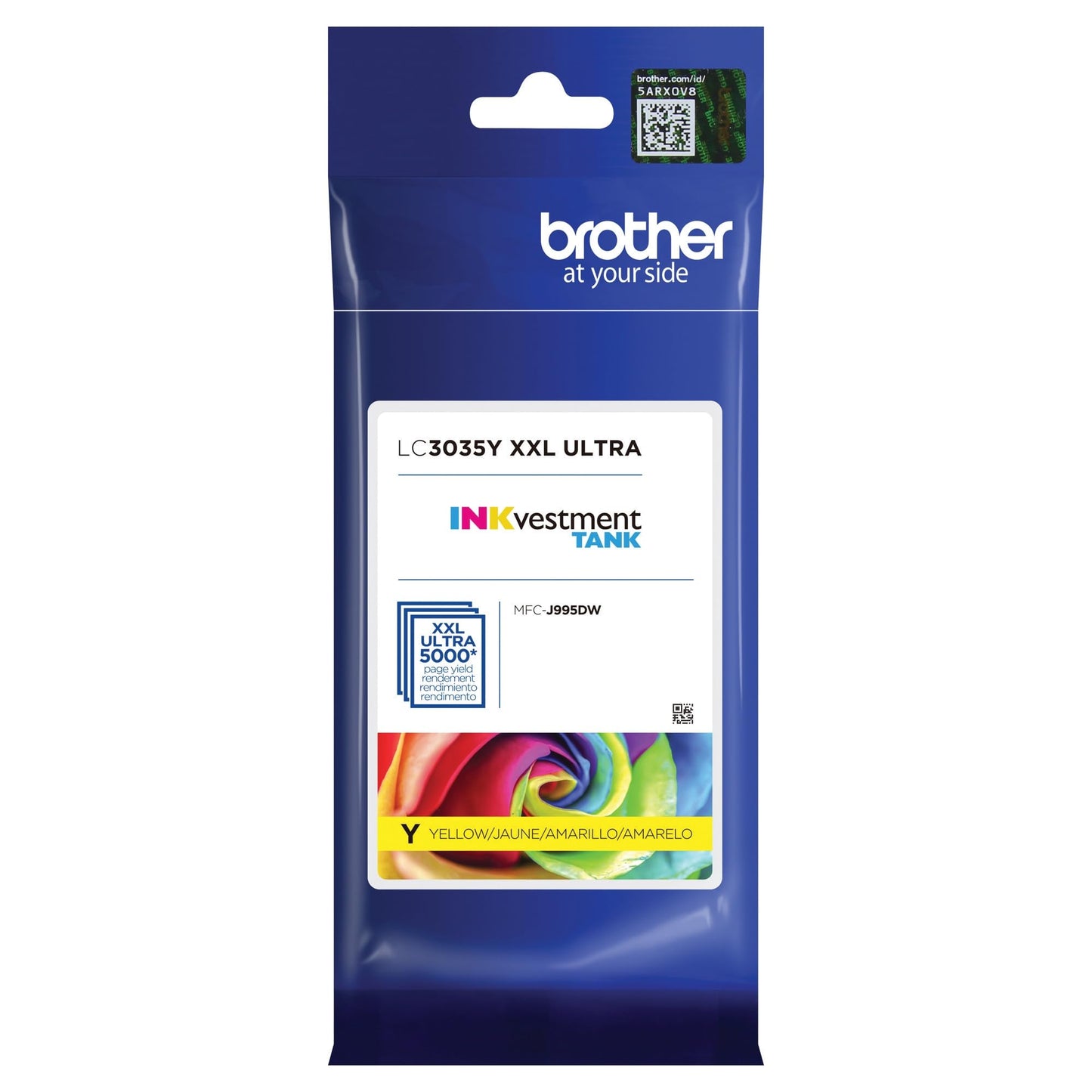 Brother Genuine LC3035Y, Single Pack Ultra High-Yield Yellow INKvestment Tank Ink Cartridge, Page Yield Up to 5,000 Pages, LC3035, Amazon Dash