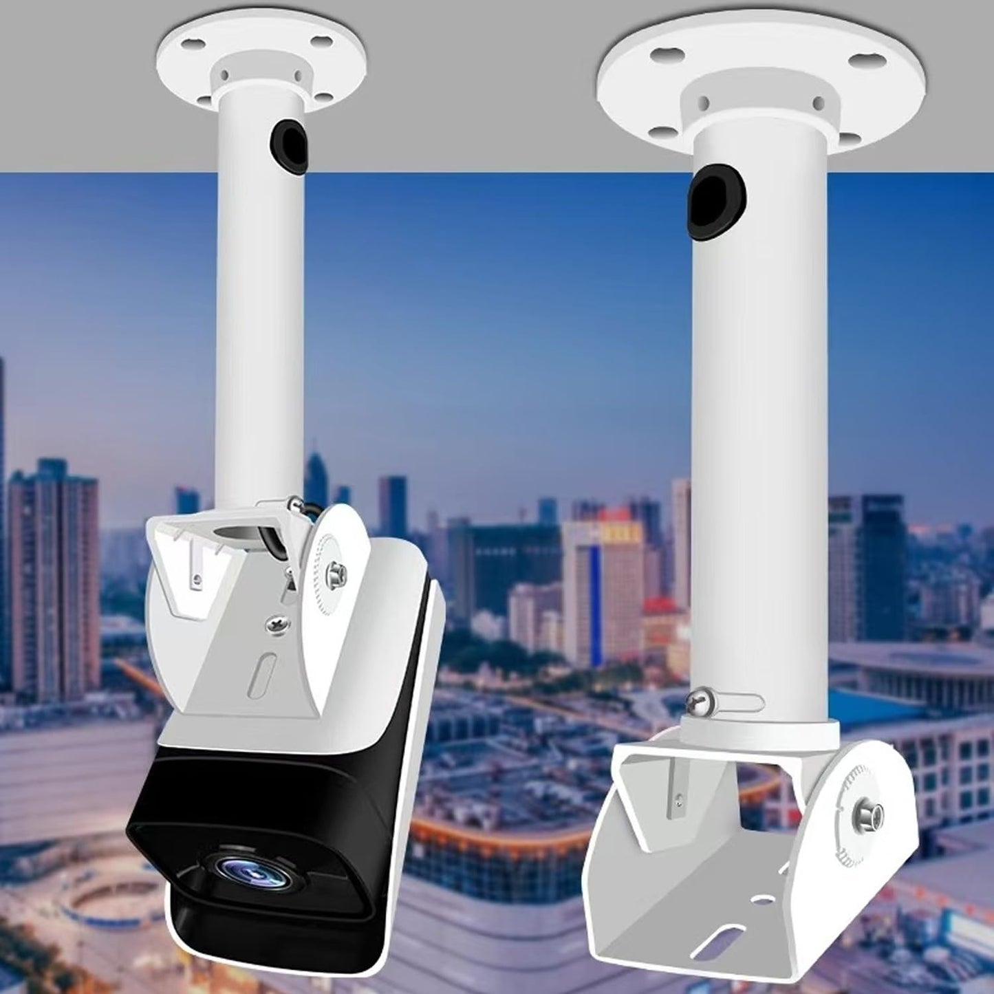 PCUORLEORS Surveillance Security Camera Mount Bracket, Adjustable Universal Camera Wall Bracket for CCTV Security Cameras/IP Cameras/Dome Camera