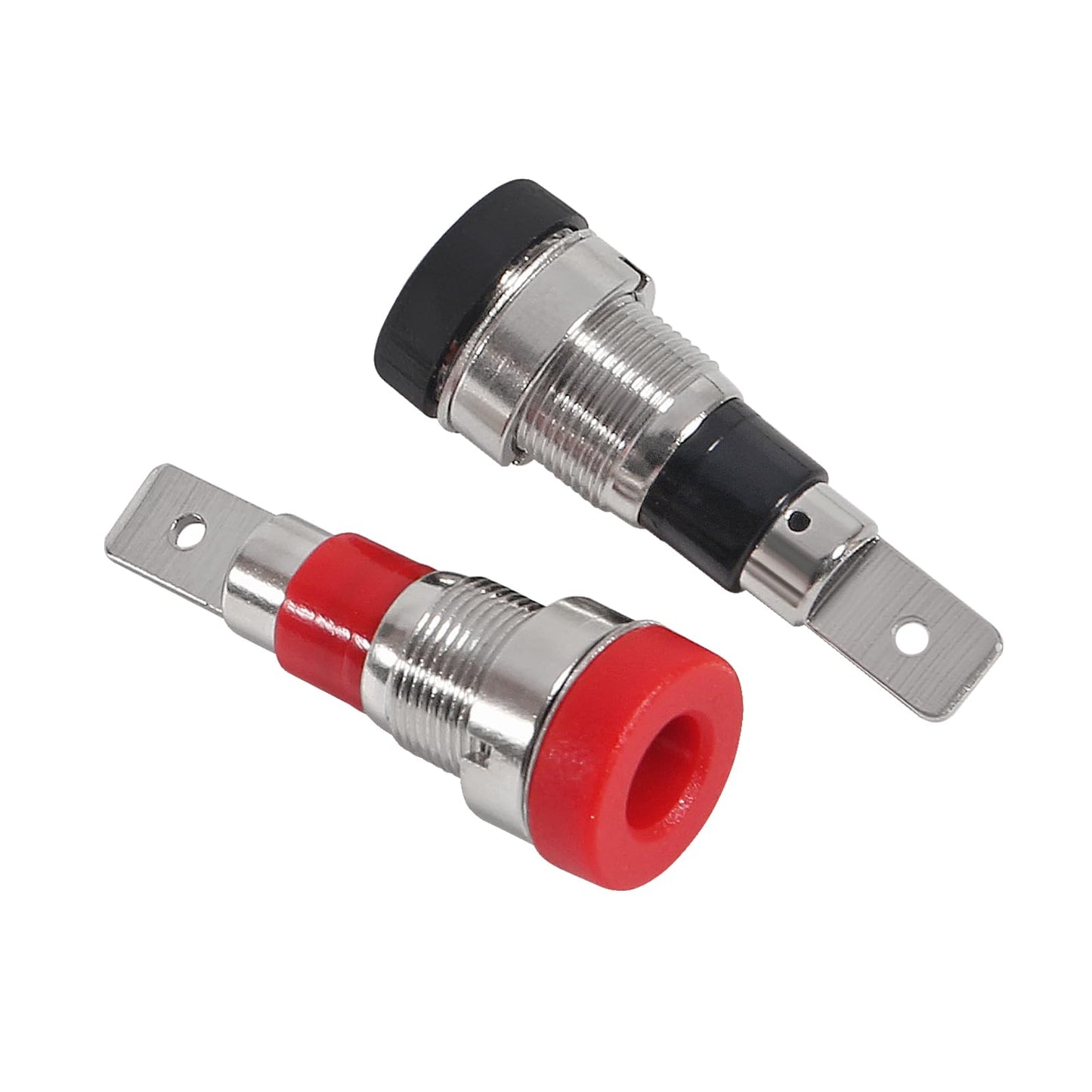 20pcs Black and Red 4mm Banana Jack Socket Female Adapter Panel Mount Binding Post for 4mm Banana Plug Connectors