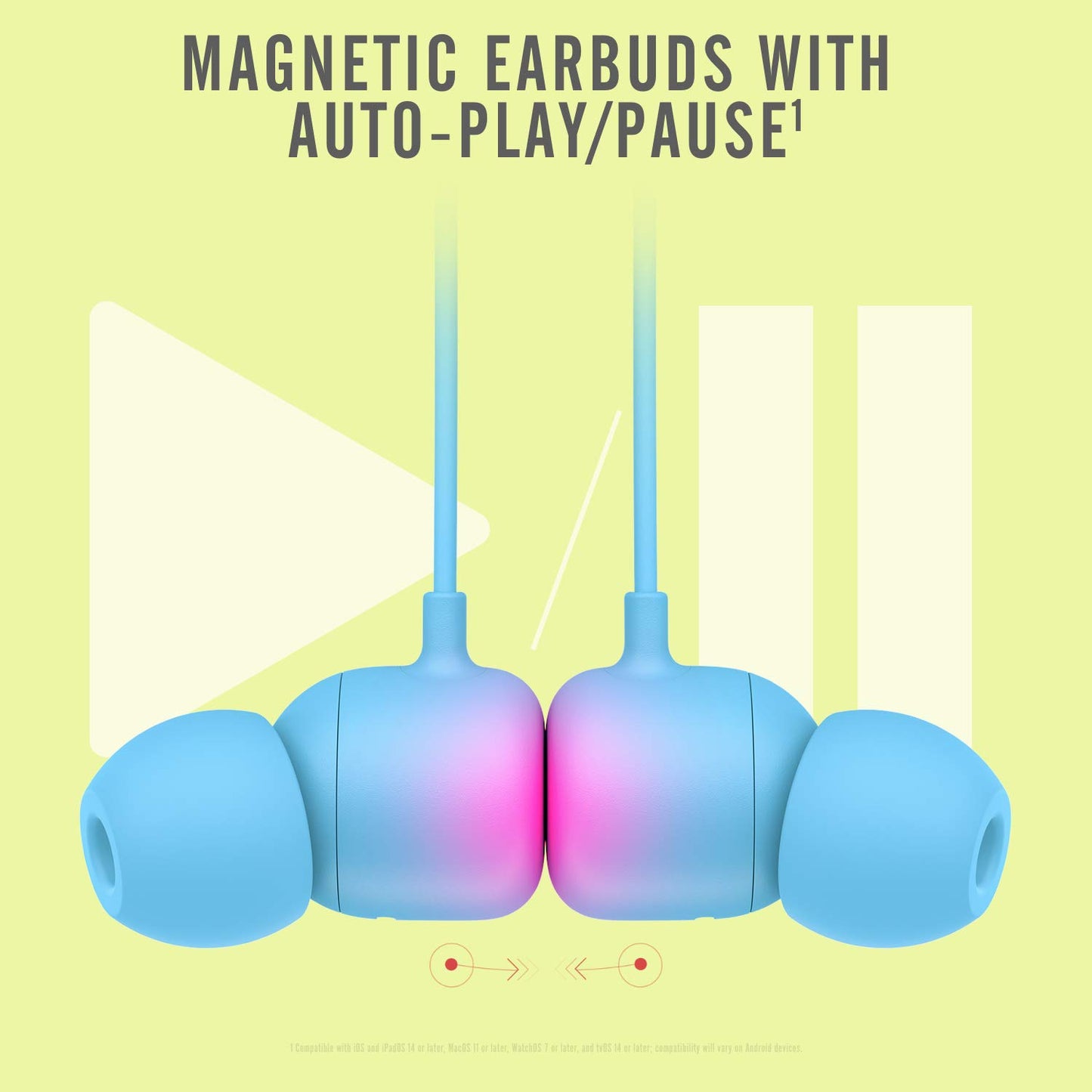 Beats Flex Wireless Earbuds - Apple W1 Headphone Chip, Magnetic Earphones, Class 1 Bluetooth, 12 Hours of Listening Time, Built-in Microphone - Flame