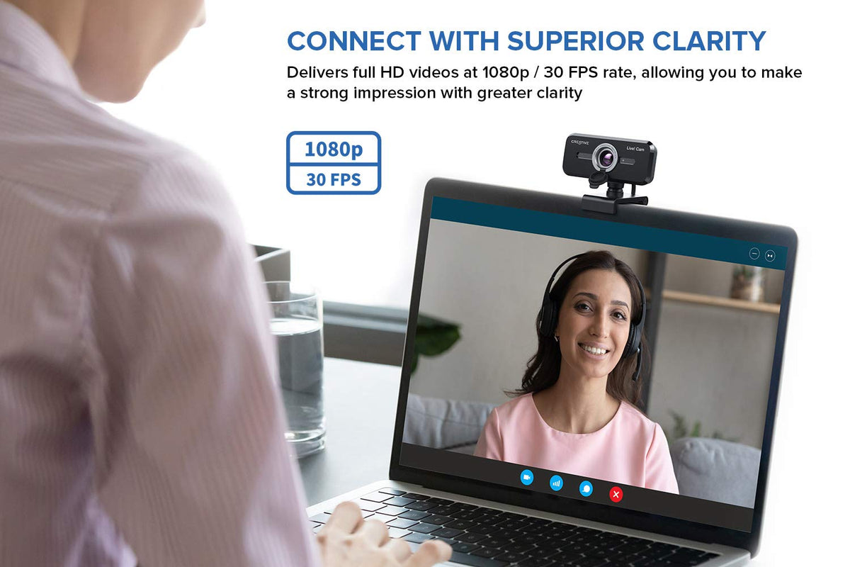 Creative Live! Cam Sync 1080p V2 Full HD Webcam with Dual Mics