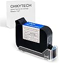 CHIKYTECH Handheld Inkjet Printer, 12.7mm Print Height for Batch Number Date Logo QR Code Barcode Picture Printing on Any Surfaces (Ink Cartridge)