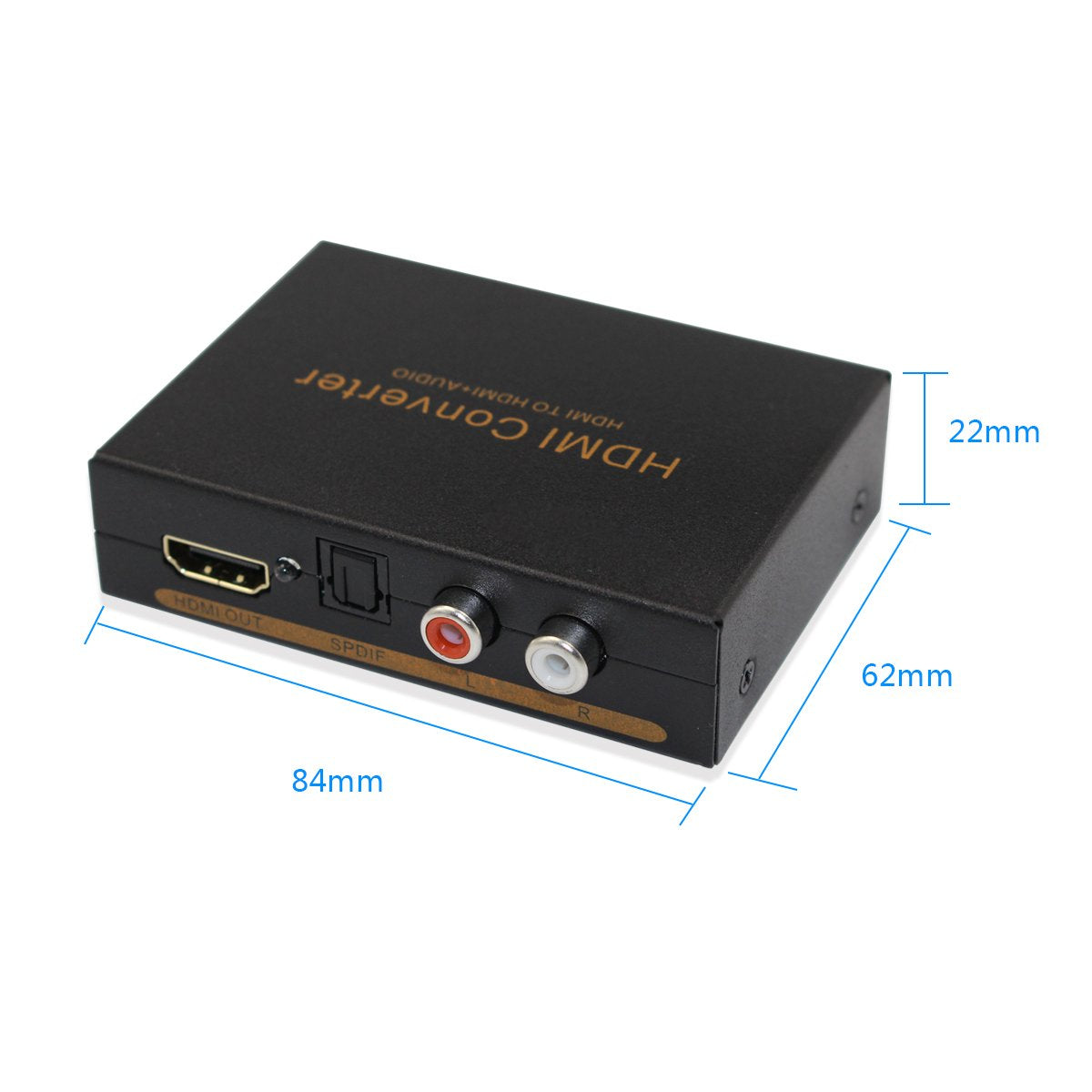 1080P Audio Extractor HDMI to HDMI + Optical TOSLINK SPDIF + Analog RCA L/R Stereo Audio Video Splitter Converter for Blu-ray Player Xbox PS3 PS4