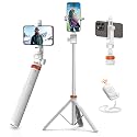 EUCOS 62" Tripod for iPhone, Sturdy Selfie Stick Tripod with Remote & Lightweight Phone Stand, Solidest Portable Cell Phone Tripod, Compatible iPhone