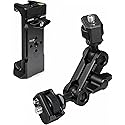 ORLN'K Aluminum Phone Mount for Tripod, Adjustable Phone Tripod Mount with Cold Shoe, Arca Swiss Quick Release Plate, Lock Fits for iPhone 16 15 14 13