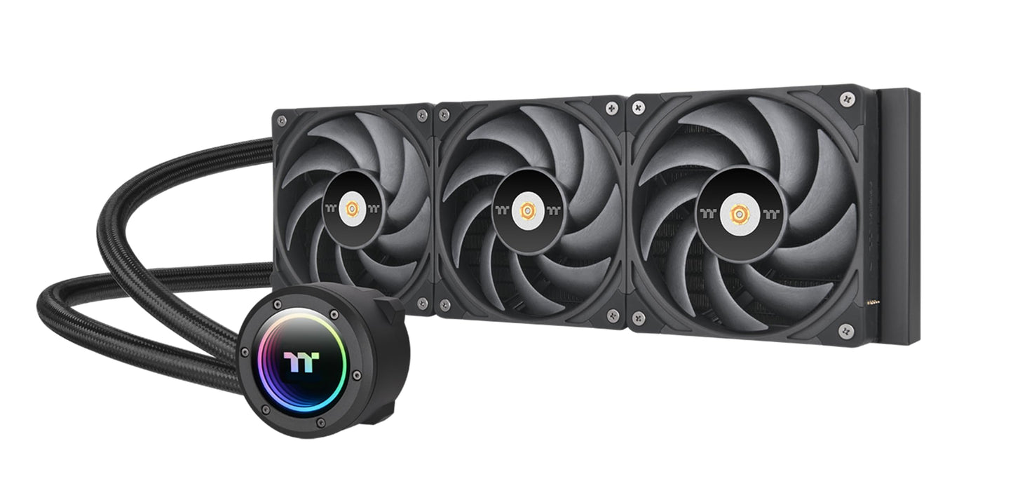 Thermaltake TOUGHLIQUID 360 EX Pro ARGB Sync All-in-One CPU Liquid Cooler/Fan 120 * 3/PWM 500~2000/Waterblocak MB Sync only/Black/CL-W400-PL12BL-A