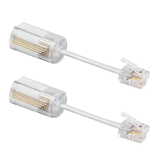 Uvital Telephone Cord Detangler, Anti-Tangle Phone Cable 360 Degree Rotating Landline Swivel Cord Untangler(White,2 PCS)