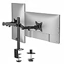 Mount-It! Dual Monitor Stand, Full Motion Desk Mount for 2 Screens up to 32” and 19.8 lbs Each, Tilt Swivel Rotate, VESA 75x75 & 100x100, Adjustable