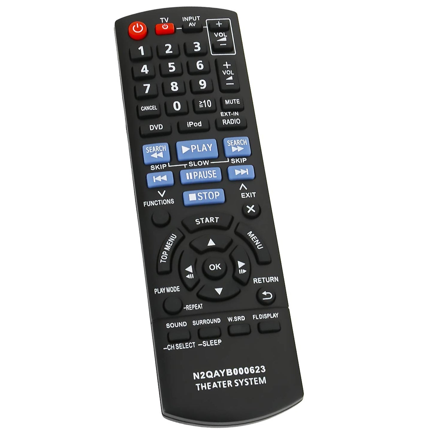 New N2QAYB000623 Replacement Remote Control fit for Panasonic DVD Home Theater Sound System SC-XH150 SCXH150 SA-XH150 SAXH150