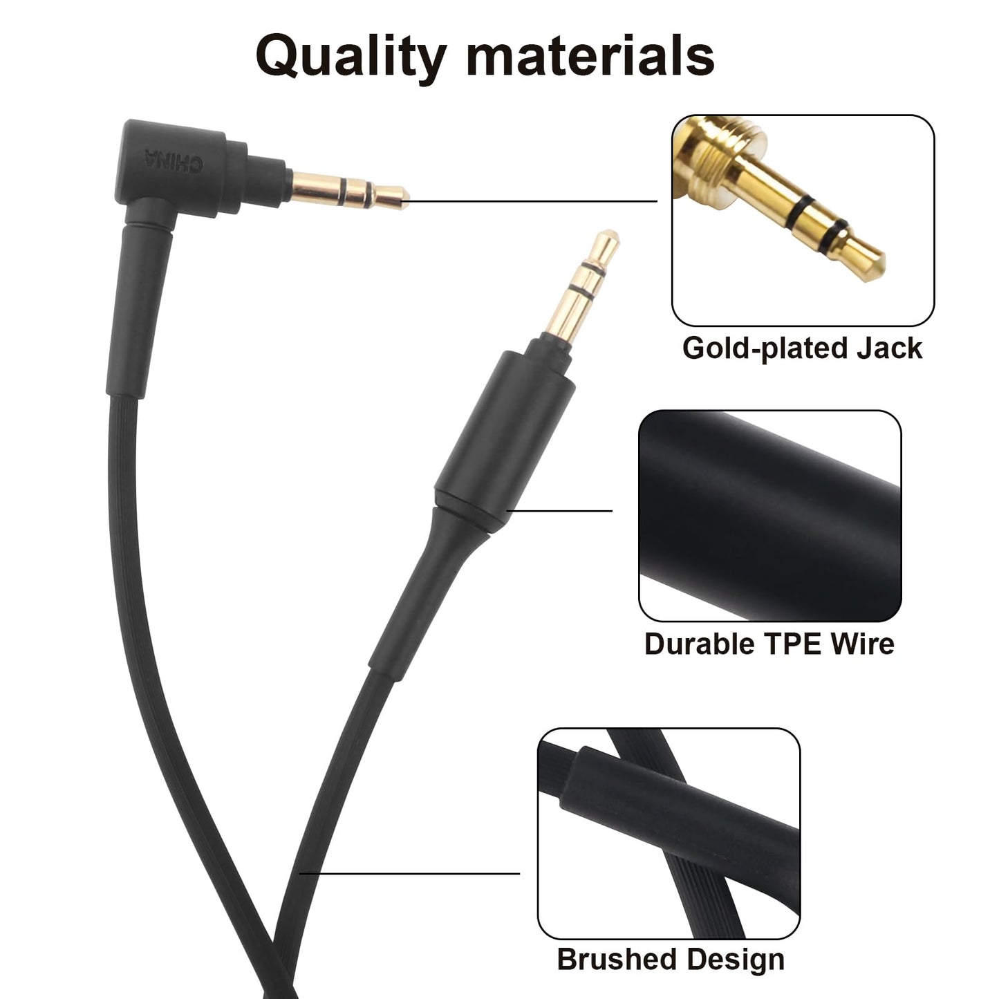 WH-1000XM2 Replacement Headphone Cable WH-1000XM3 Aux Headphone Audio Cable Cord Compatible with WH-1000XM4, WH-1000XM, MDR-1000X, WH-H900N…