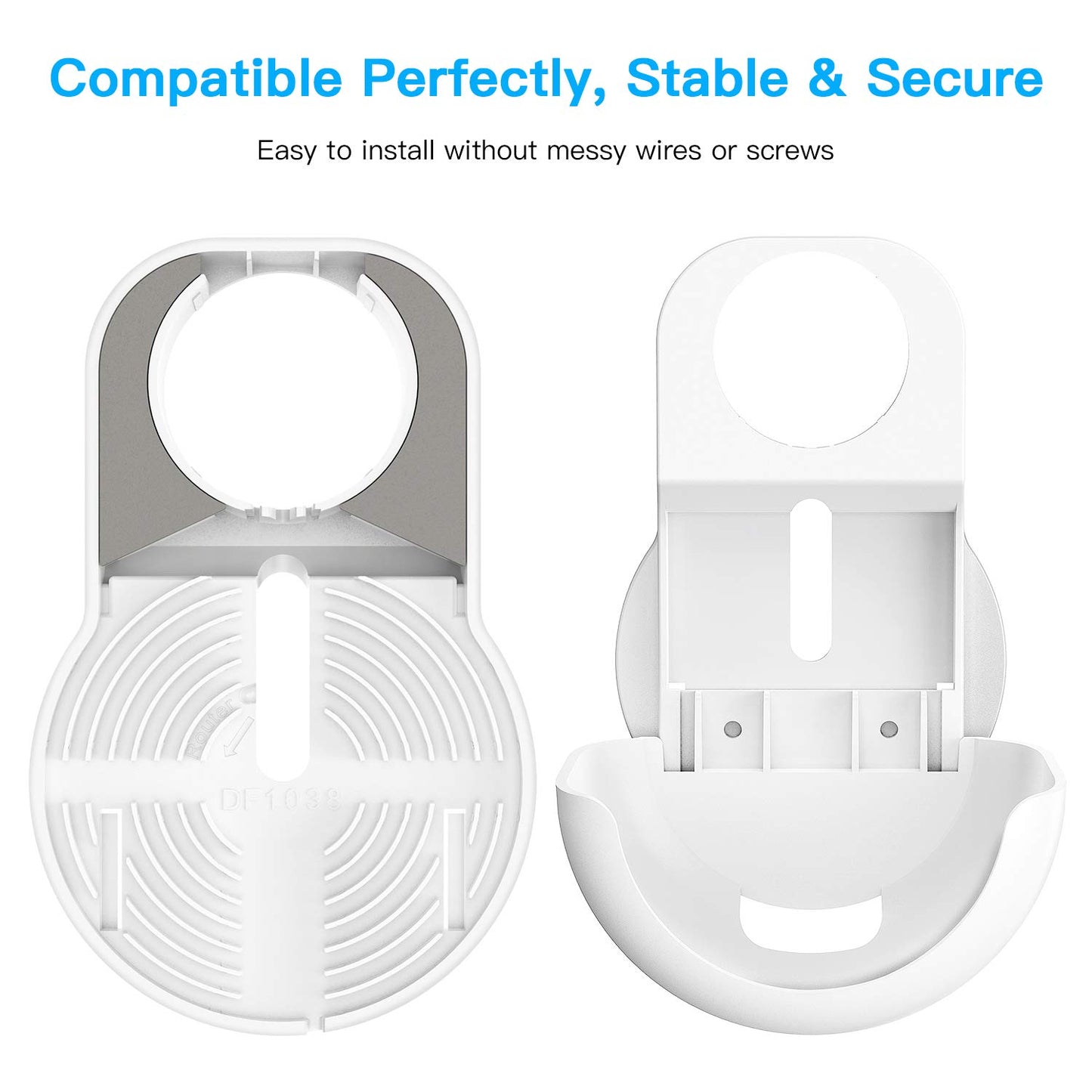 HOLACA Outlet Wall Mount Hanger for Google Nest WiFi Router(2nd Generation), Space Saving Holder, Easy Moved, Cord Management for Google Nest WiFi