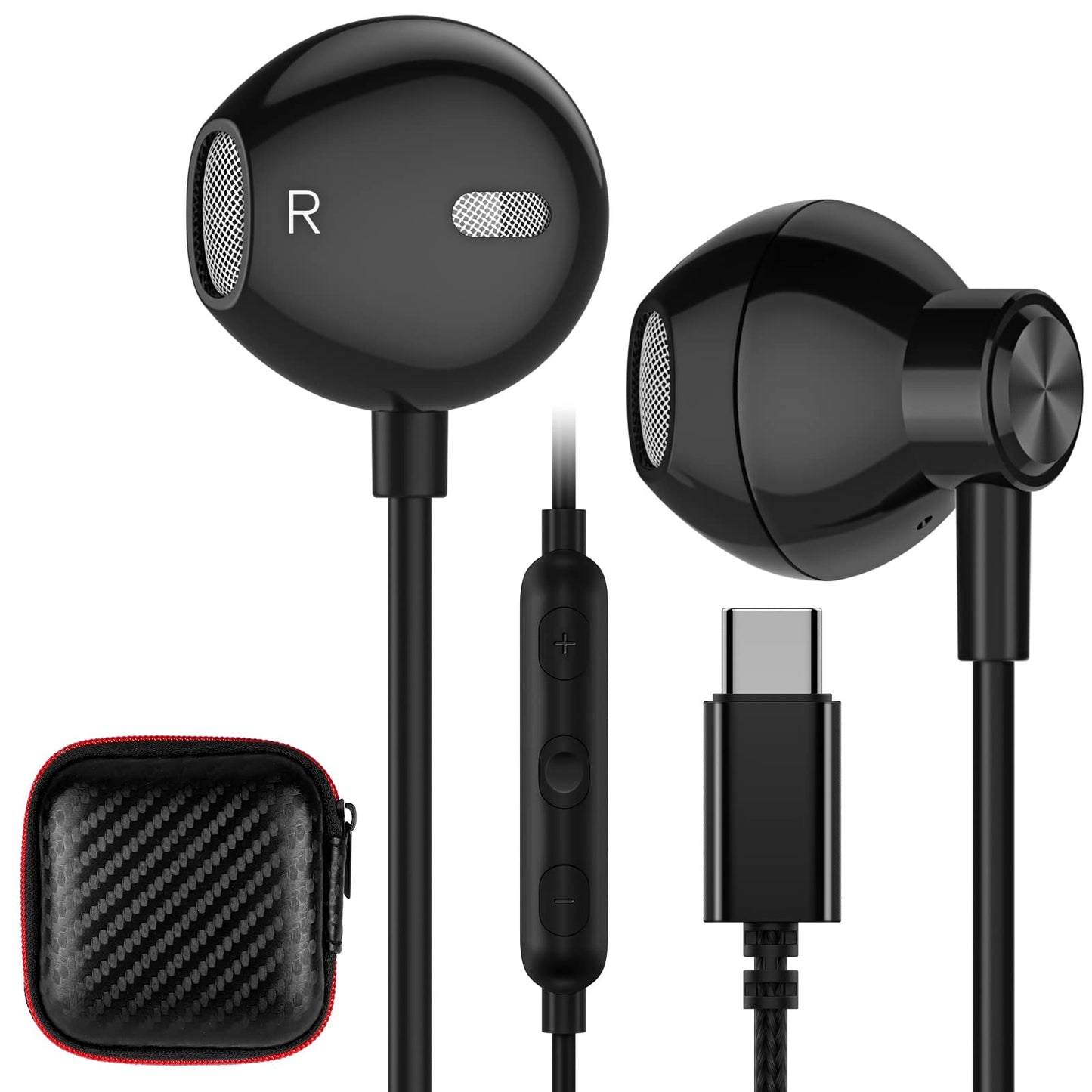 ACAGET USB C Headphones for Samsung Galaxy S26 Ultra S25 Plus S24 FE S23 S22 S21 Earbuds Wired Android Headphone Type C Earpiece for Galaxy A57 A56