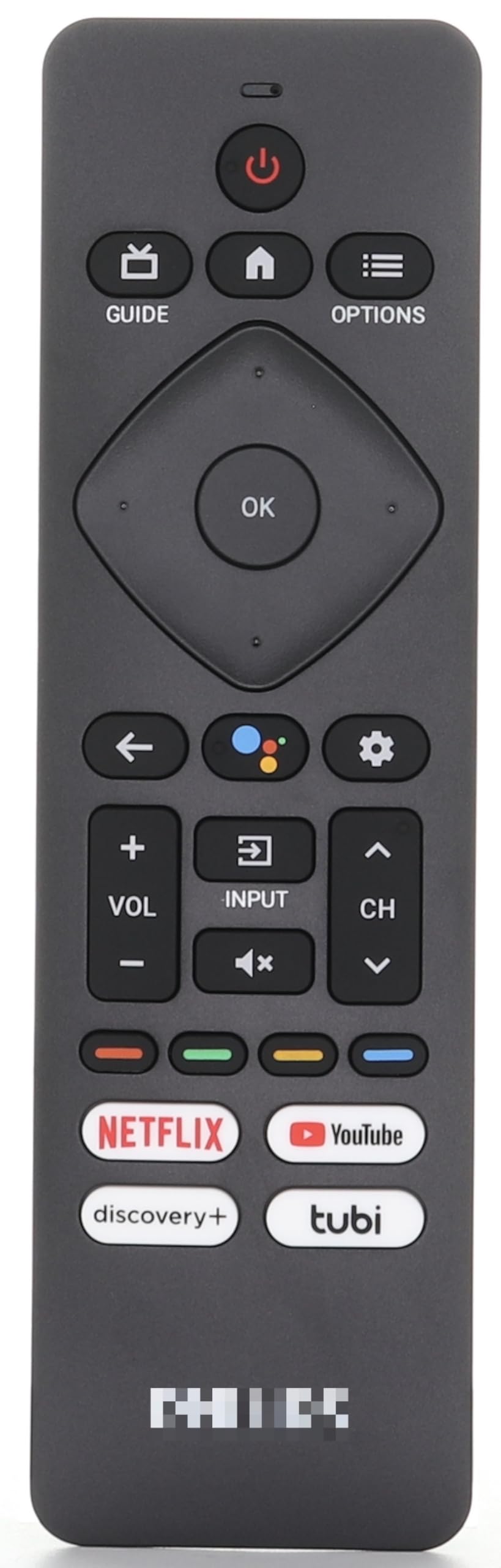 Dan's Originals OEM RF439A for Philips Google Android TV Remote Control with Voice RF + IR | Netflix | YouTube | Discovery+ | Tubi - URMT26CND002