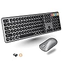 X9 Bluetooth Keyboard and Mouse Combo (Bluetooth, 2.4Ghz, USB C Wired) - Slim Wireless Rechargeable Keyboard and Mouse, Multi-Device Keyboard