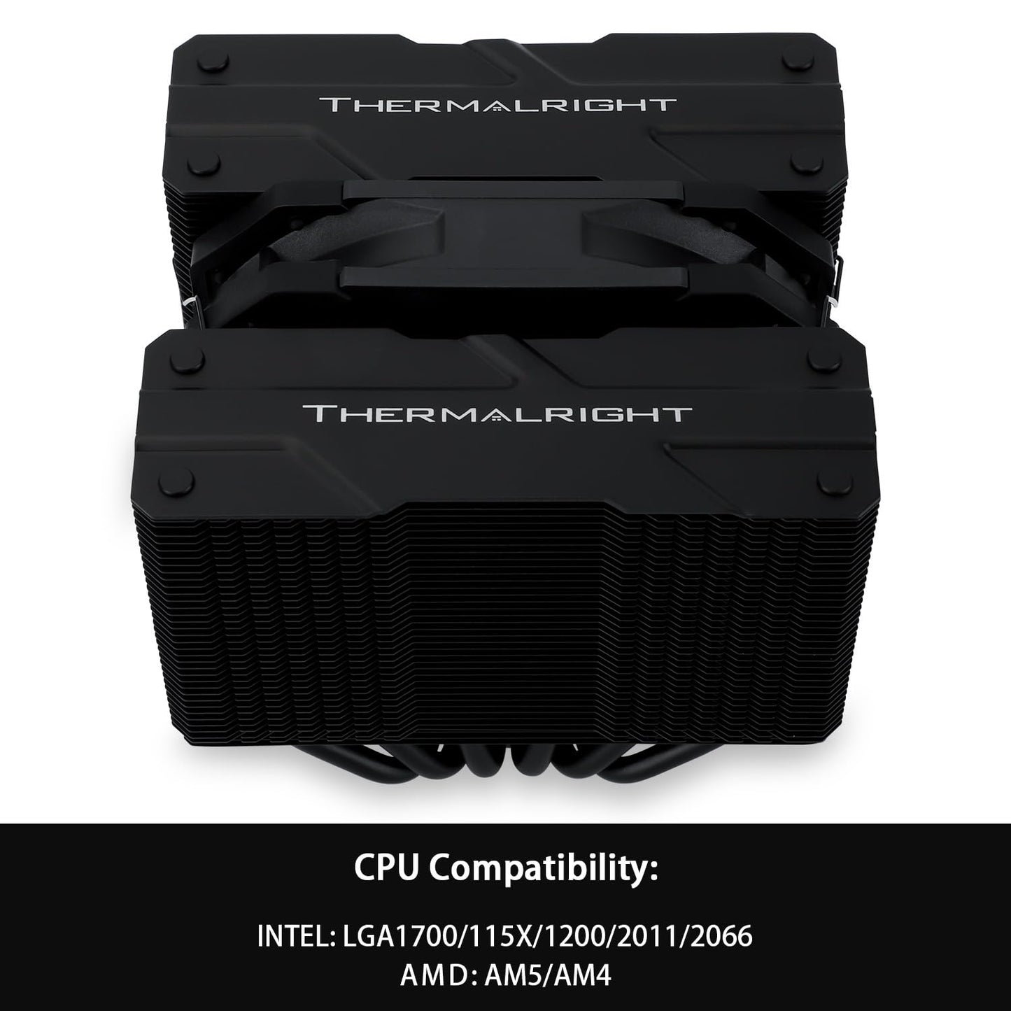 Thermalright Peerless Assassin 120 Mini Black CPU Cooler, 6 Heat Pipes AGHP Technology, with 120mm PWM Fan, 1500RPM Speed, for AMD:AM4 AM5/Intel LGA