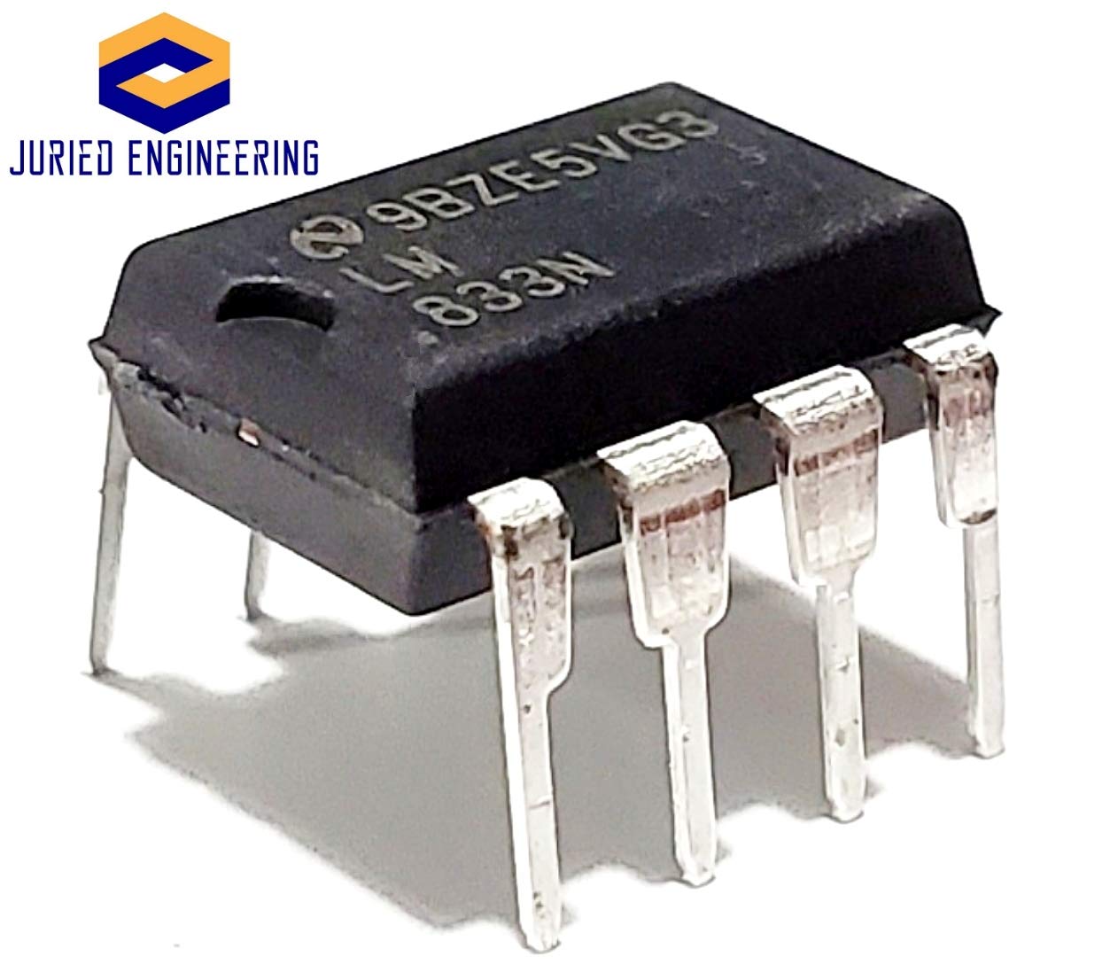 Juried Engineering LM833N/NOPB LM833N LM833 LM833-N Dual Low Noise, High Speed and Wide Bandwidth Operational Amplifier Op Amp Breadboard-Friendly IC