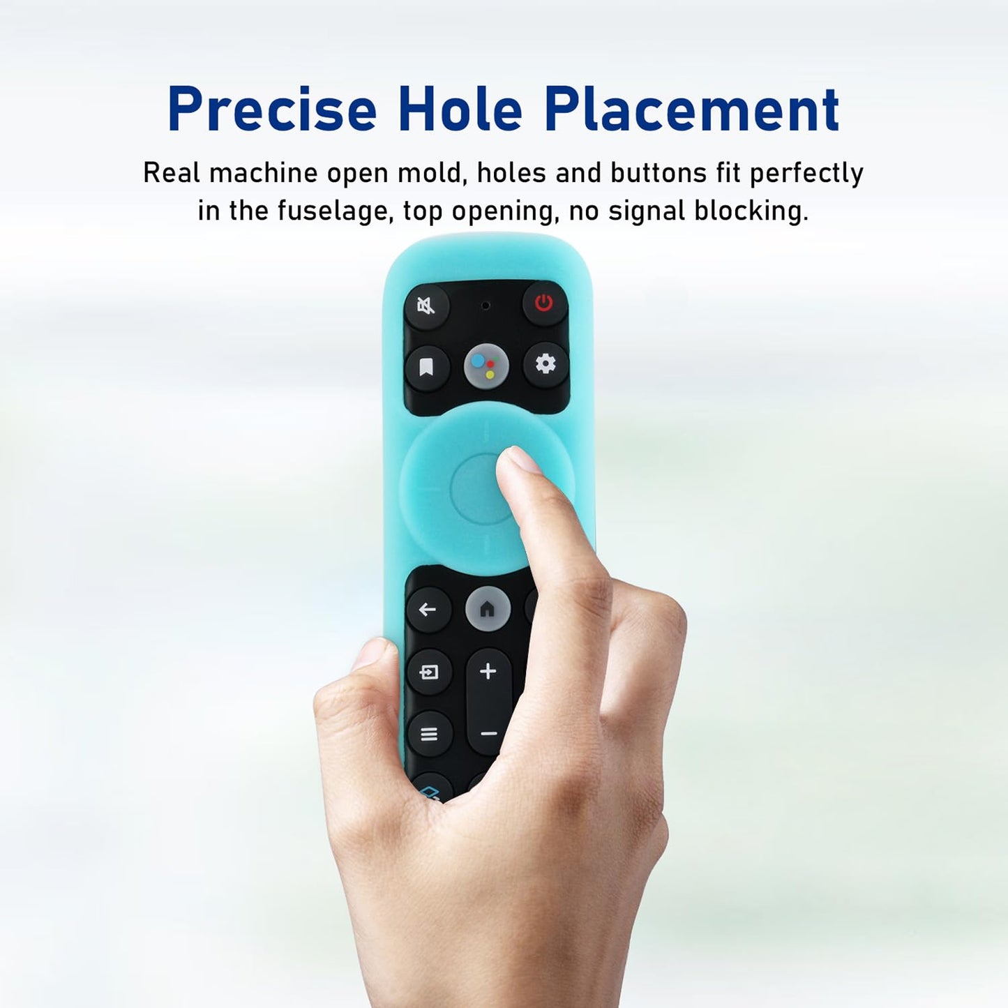 JCMOYUTY RC923 Remote Cover, Case for TCL RC813 FMB1 / RC902V FMR1 / RC923 LED Smart TV Remote Control Silicone Skin Glow Blue