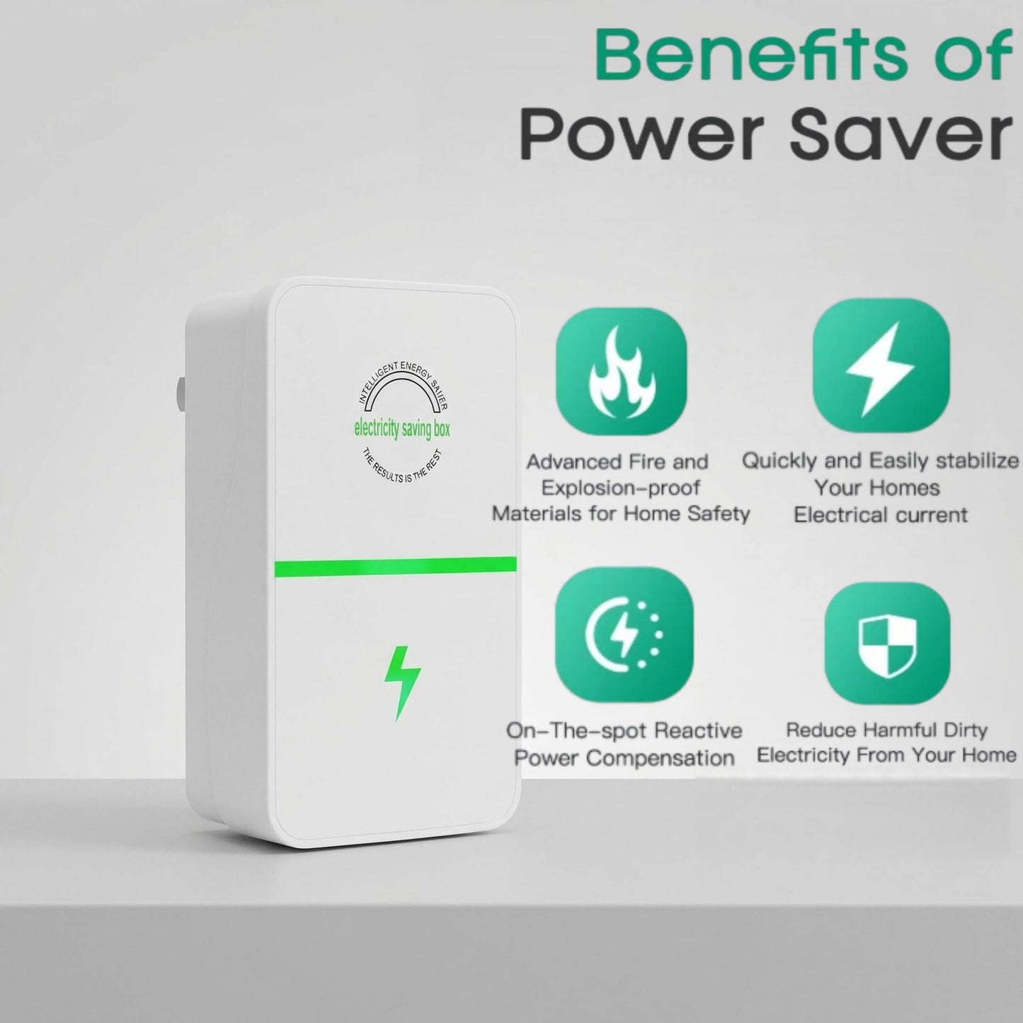 Stop Watt Device Plug-in for Home,Energy Savings Device,Power Efficiency Device,Smart Power Saver Plug with Voltage Stabilizer Protector,Smart Plug