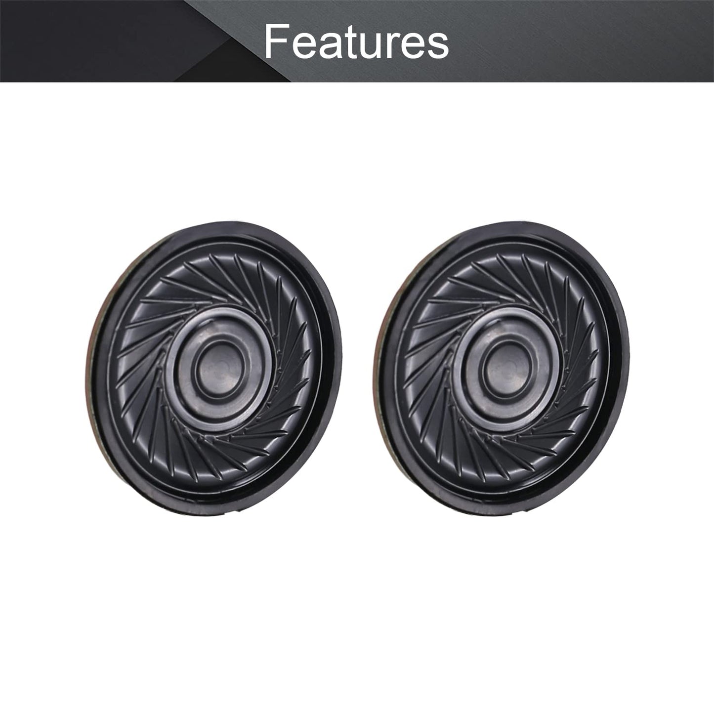 Fielect DIY Magnetic Speaker 2W 8 Ohm 36mm Diameter Round Shape Replacement Loudspeaker 2pcs
