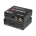 J-Tech Digital 4K@60Hz HDMI Audio Extractor with ARC, HDMI to RCA & Optical Converter, Dolby Digital/DTS Stereo Support for TV, Gaming Consoles