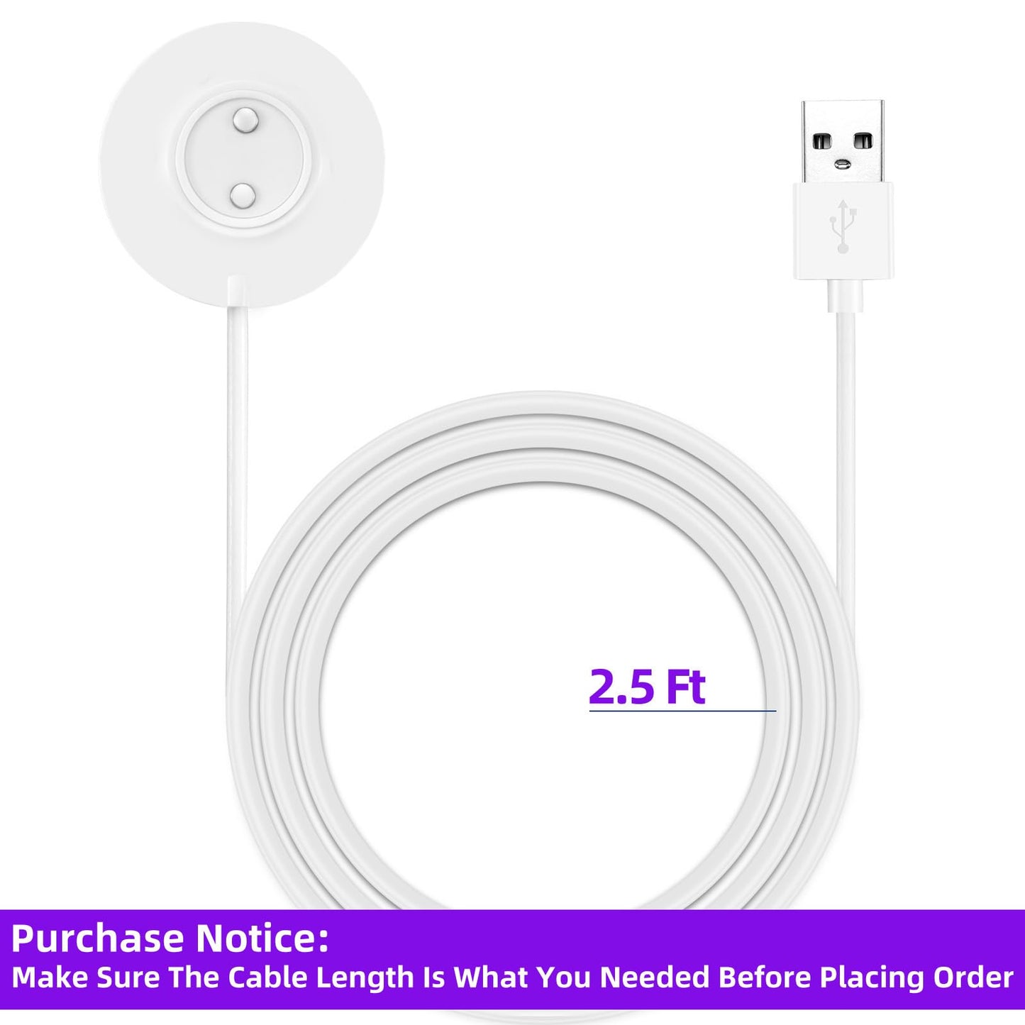 Only-12mm Magnetic USB Rose Charger Cable, Replacement Charging Cord for Bluetooth Devices, Headphones, Earbuds (12mm Rose Port)