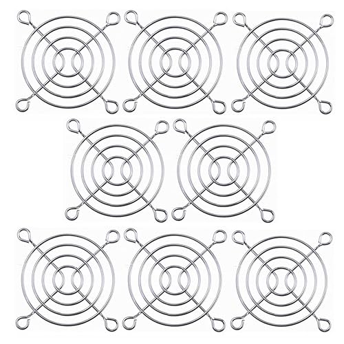 GDQLCNXB Metal Fan Grill 60mm PC Computer Fan Grill Mounting Finger Guard Protection Cover,Pack of 8