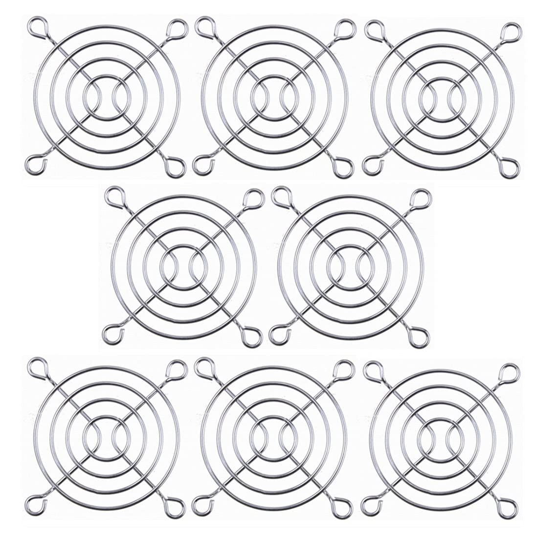 GDQLCNXB Metal Fan Grill 60mm PC Computer Fan Grill Mounting Finger Guard Protection Cover,Pack of 8