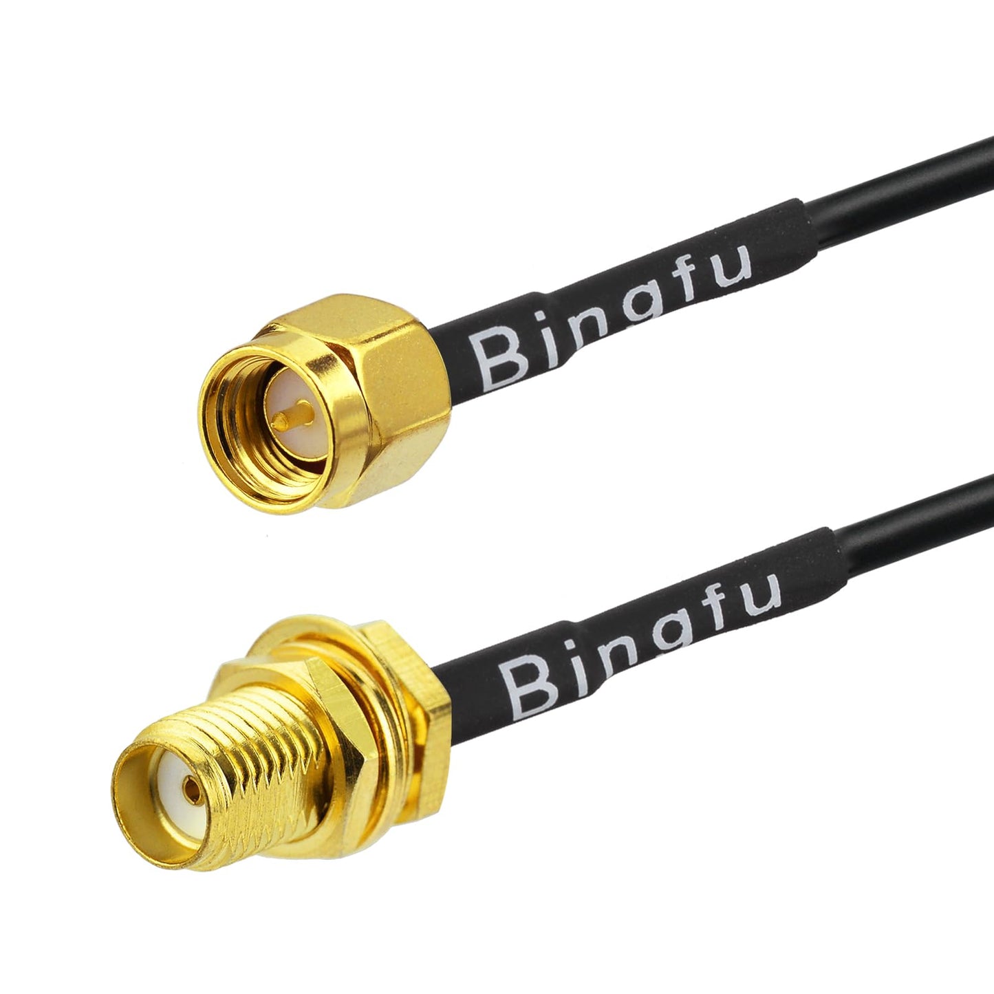 BINGFU SMA Male to SMA Female Bulkhead Mount RG174 Antenna Extension Cable 3m 10 feet Compatible with 4G LTE Router Gateway Mobile Cellular RTL SDR