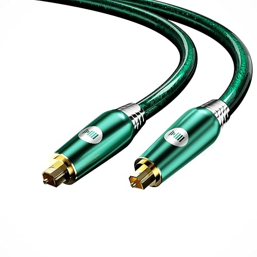 KAIBOER Digital Optical Audio Cable for Soundbar, TV, Home Theater, Audio System - 24K Gold-Plated, High-Fidelity Fiber Optic Cord for Crystal Clear