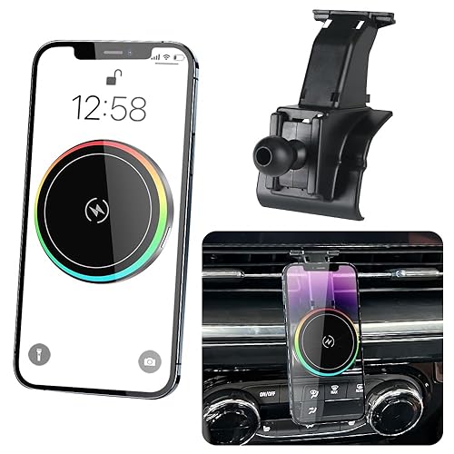 LUNQIN Car Magnetic Phone Mount for Chevrolet Chevy Trax 2024 2025 2026 Auto Interior Accessories Best Cellphone Holder Fast 15W Wireless Charger Cell