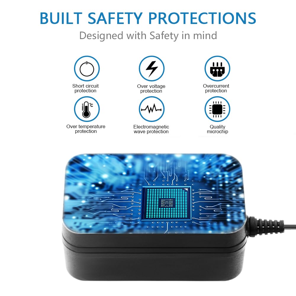 SHNITPWR 30W Universal Power Supply – Adjustable 3V-12V AC/DC Adapter with 5V 2.1A USB Port, 100-240V Converter, 0.5A-2.5A Max, 14 Tips