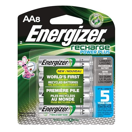 Energizer Recharge Power Plus AA8 2300 mAh, 8 Rechargable Batteries