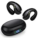 Nsiucion Open Ear Clip-On Earbuds, Wireless Bluetooth Headphones, Comfortable Wear Nice Secure Fit Earphones, Long Playtime, Digital Display Charging…