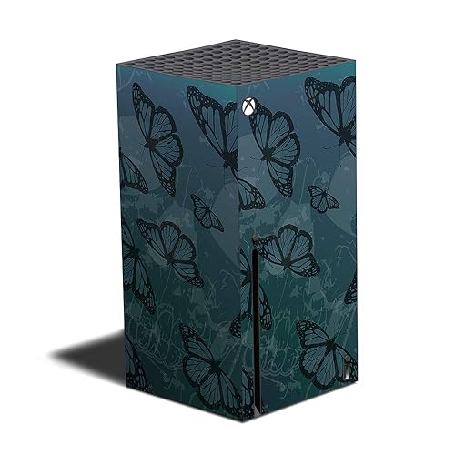MightySkins Skin Compatible with Xbox Series X - Dark Butterfly | Protective, Durable, and Unique Vinyl Decal wrap Cover | Easy to Apply and Change