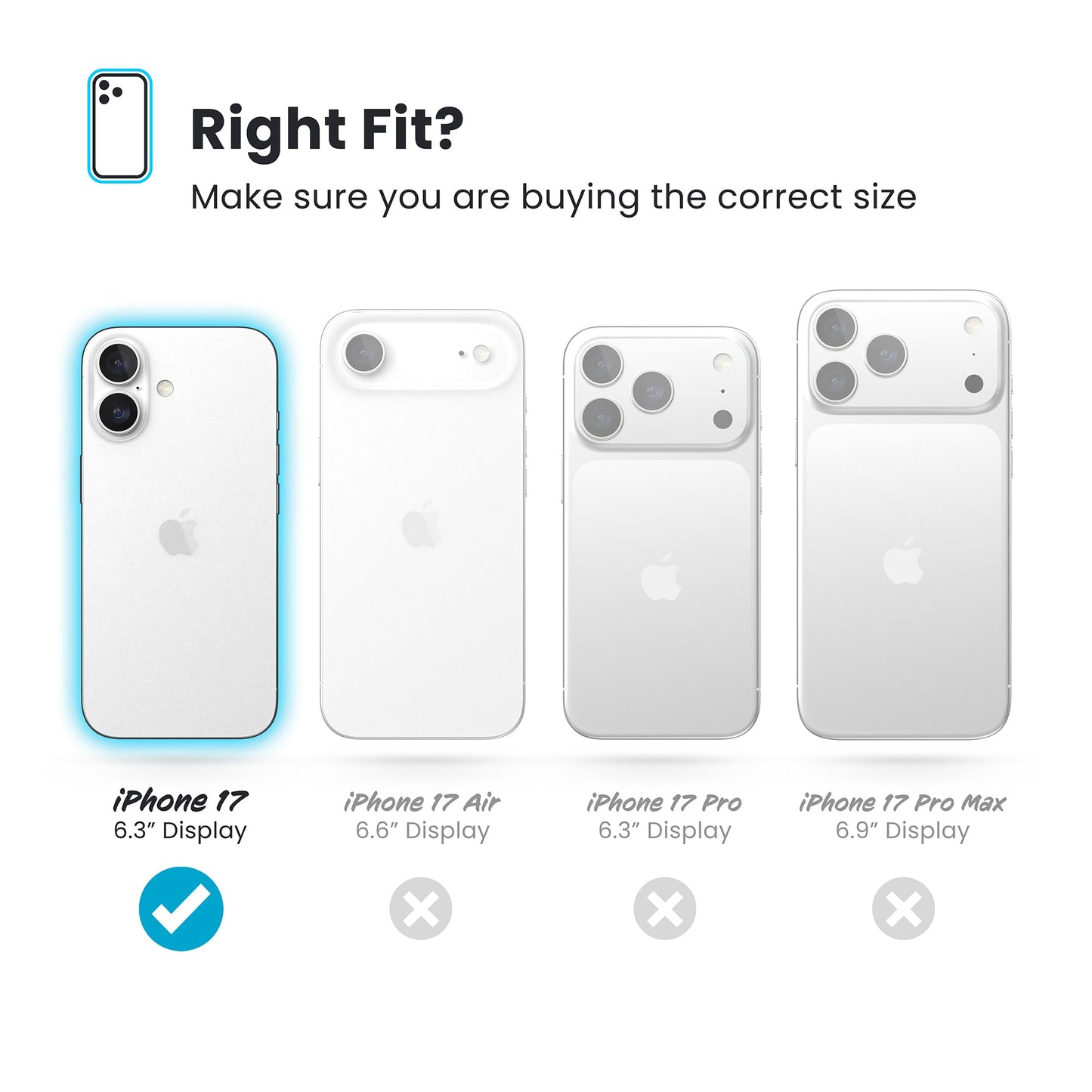 Speck PRESIDIO2 Grip for iPhone 17 Case, MagSafe-Compatible, Slim Protective Case, DEEP SEA/Silver Metallic/Spell Blue