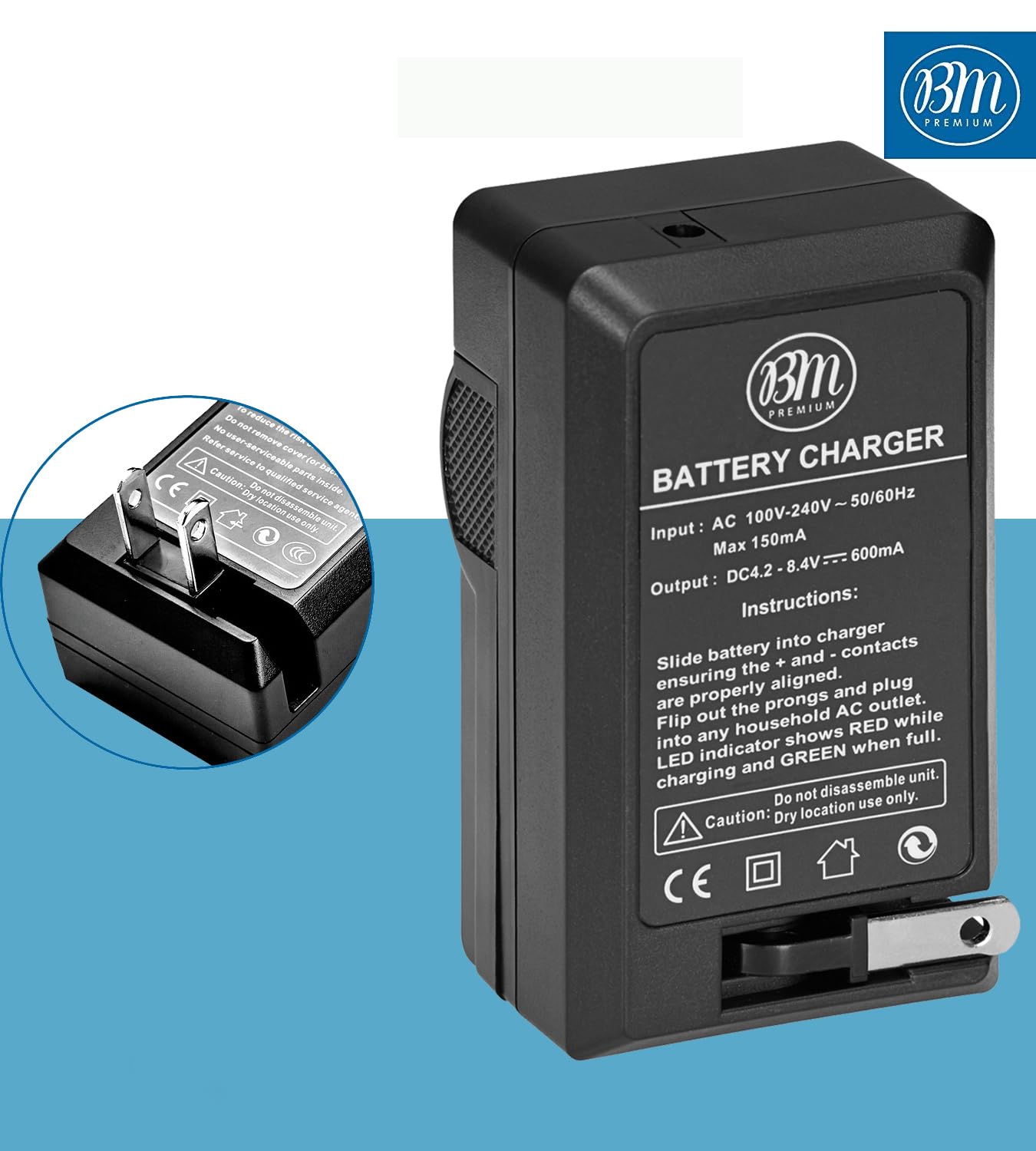 BM BP-70A, BP70 Battery and Charger for Samsung DV150F PL120 PL170, PL200, SL50, SL600, SL605, SL630, ST65, ST66, ST76, ST80, ST90, ST95, ST100